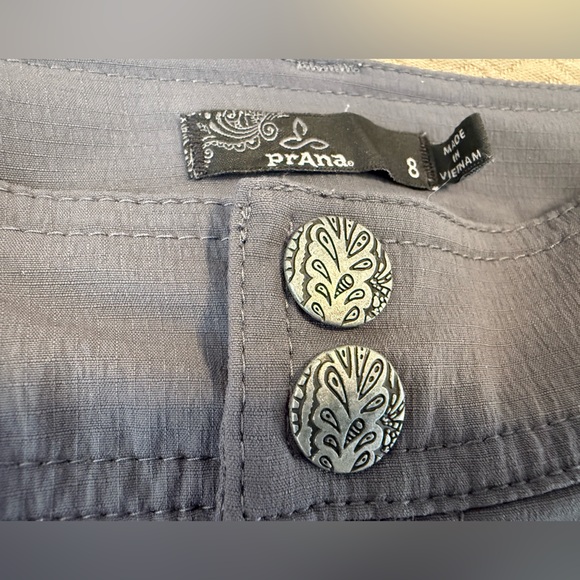 Prana women’s 8 Sage jogger cargo travel ankle gray pants REI camping hiking EUC - Picture 7 of 14